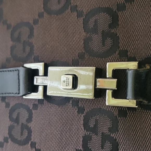 GUCCI Handbag Tote Bag Jackie GG Canvas.. Authentic - Picture 6 of 13